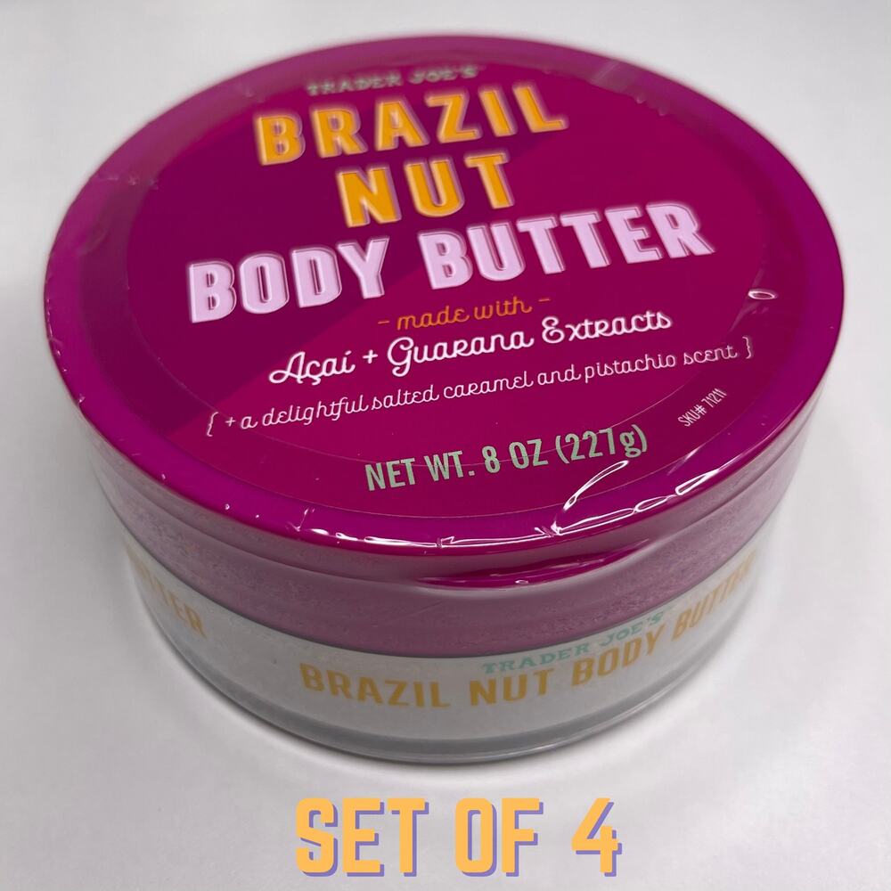 Set of 4 — Trader Joe’s Brazil Nut Body Butter — Salted Caramel Pistachio Scent!